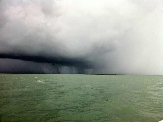 Rain Coming In, Sanibel Fishing & Captiva Fishing, Sanibel Island, Friday, April 19, 2019.