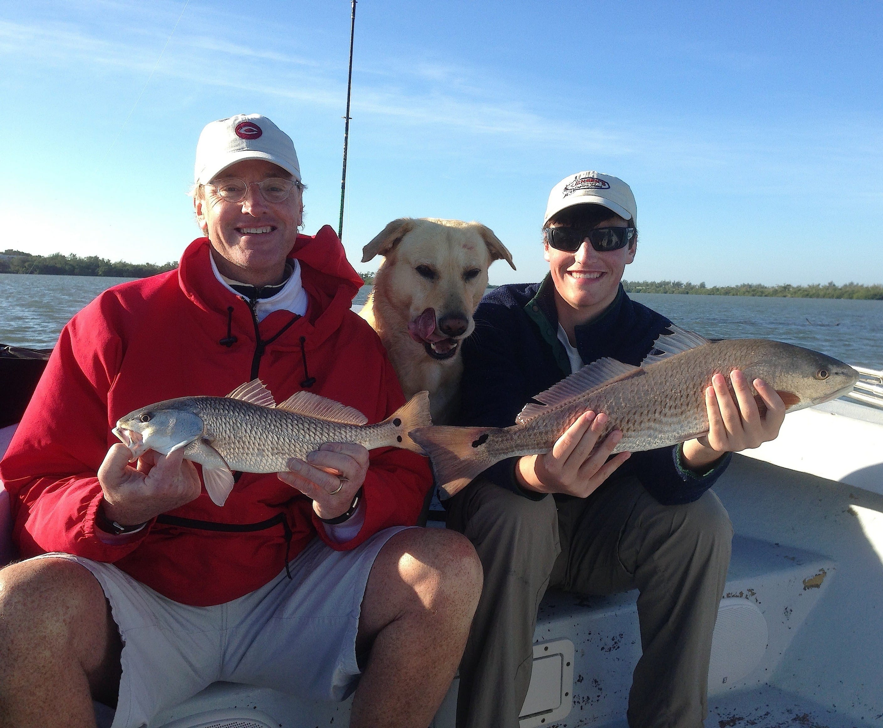 Charlie, Hank, Tim, Redfish, Off Blind Pass, Thanksgiving Week, 2012, Sanibel & Captiva Islands Charters & Fishing Guide Service.