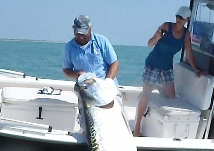 Jimmy, 250 lb. Tarpon, May 21, 2011, Boca Grande Pass, Sanibel & Captiva Islands & Fort Myers Charters & Fishing Guide Service.
