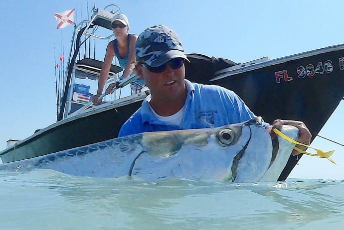 Tarpon Fishing Charter, Boca Grande Pass, 1-12-14, Sanibel & Captiva Islands & Fort Myers Charters & Fishing Guide Service.
