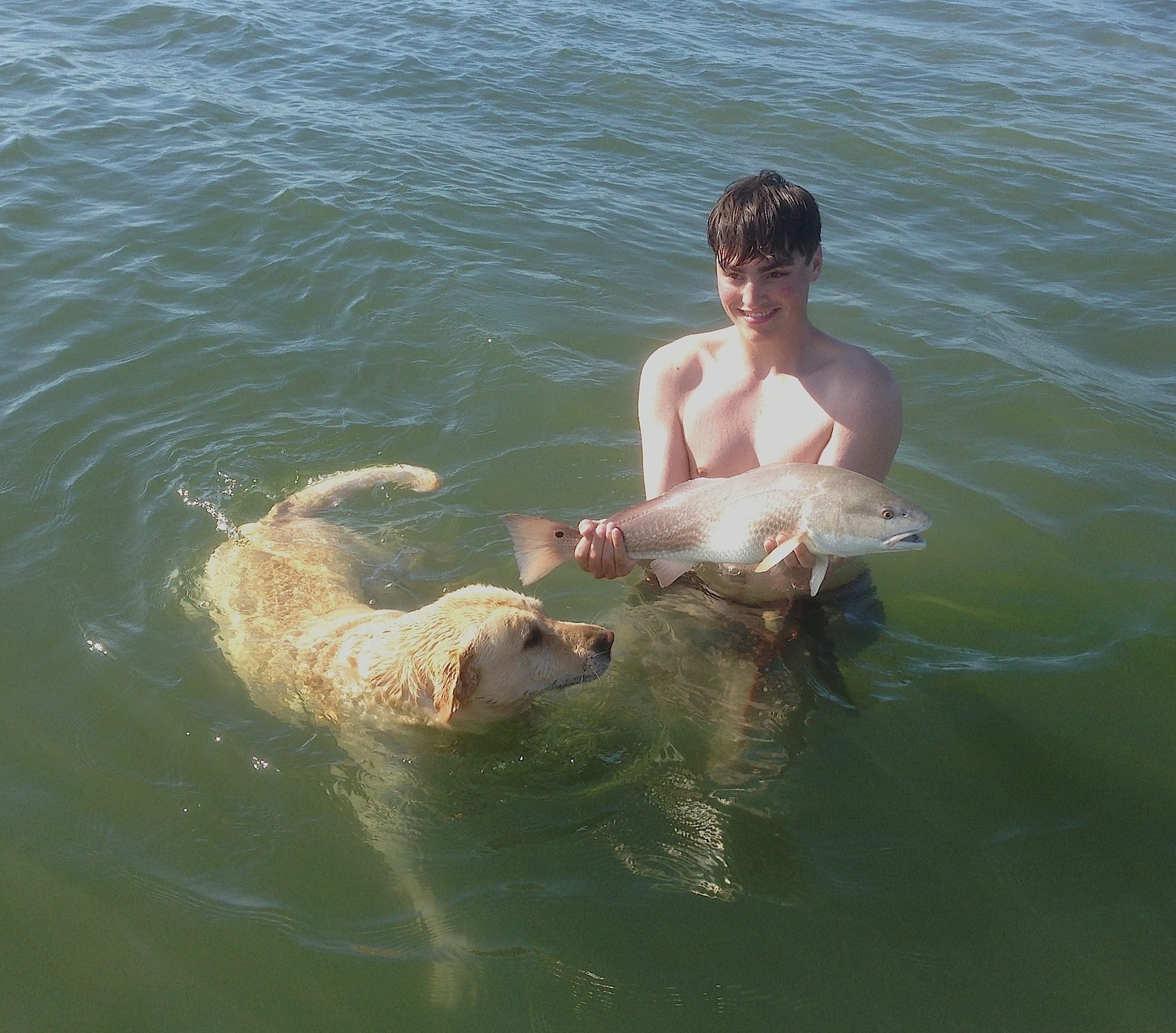 Charlie, Hank, Redfish, 4-4-14, Sanibel & Captiva Islands & Fort Myers Charters & Fishing Guide Service.