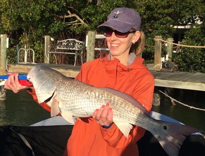 Captiva Fishing, Big Redfish, 3-29-15, Sanibel Fishing & Captiva Fishing & Fort Myers Fishing Charters & Guide Service.