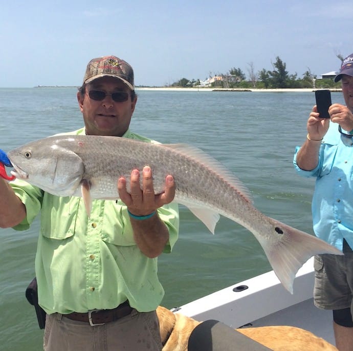 Sanibel Fishing & Captiva Fishing, Big Redfish 2, Redfish Pass, South Seas Resort, Sunday, 6-14-15, Sanibel Fishing & Captiva Fishing & Fort Myers Fishing Charters & Guide Service.