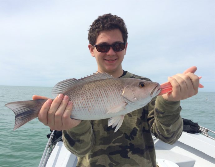Bradley, Big Snapper, Sanibel Fishing & Captiva Fishing, Friday, 1-22-16 ~ #Sanibel #Captiva.