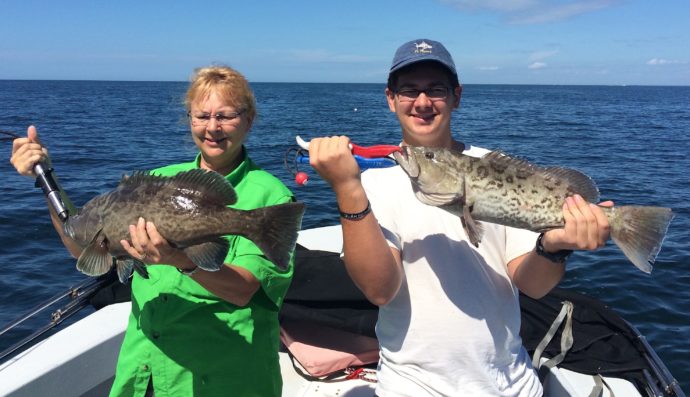Pam & Bradley, Catch & Release Grouper, Sanibel Fishing & Captiva Fishing, Wednesday, 2-24-16 ~ #Sanibel #Captiva.