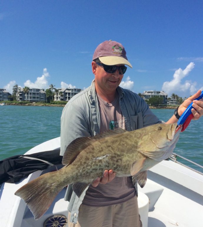 Grouper, Sanibel Fishing & Captiva Fishing, Tuesday, June 14, 2016.