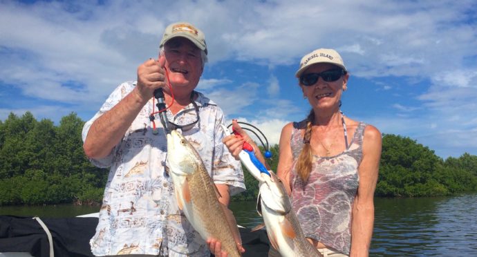 Two Redfish, Sanibel Fishing & Captiva Fishing, Sunday, September 16, 2016