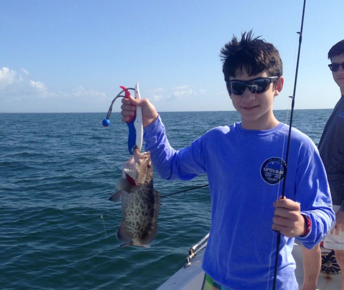 Grouper, Sanibel Fishing & Captiva Fishing, Sanibel Island, Thursday December 22, 2016.