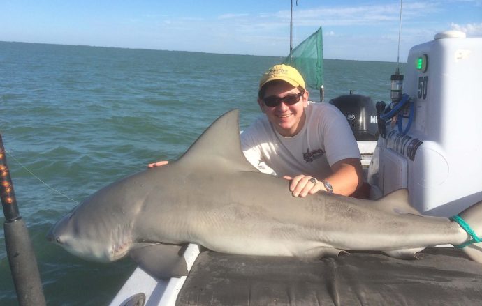 Bull Shark, Catch & Release, Sanibel Fishing & Captiva Fishing, Sanibel Island, Saturday, January 7, 2017.