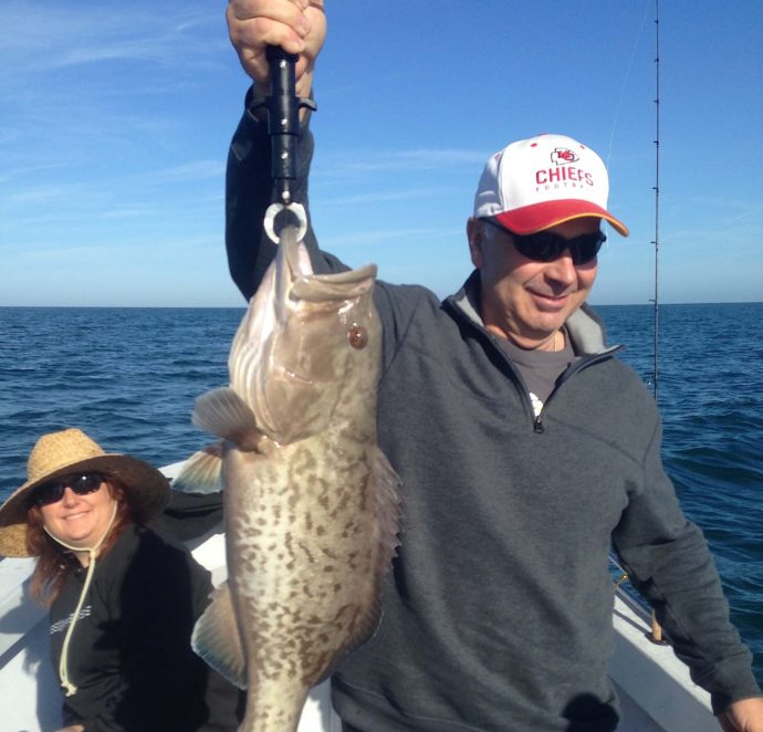 Grouper, Sanibel Fishing & Captiva Fishing, Sanibel Island, Wednesday, January 18, 2017.