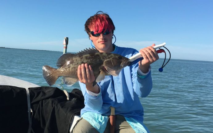 Grouper, Sanibel Fishing & Captiva Fishing, Sanibel Island, Saturday, January 14, 2017.