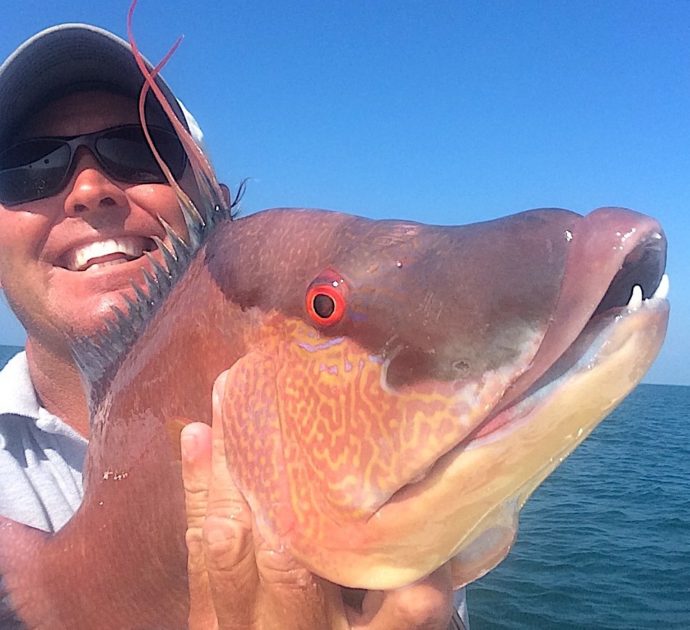 Jimmy Burnsed & Hogfish, Respective Tooth Views, Catch & Release, Sanibel Fishing & Captiva Fishing, Sanibel Island, Tuesday, March 21, 2017.
