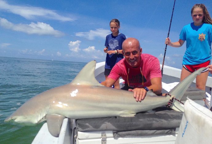 Big Blacktip Shark, Sanibel Fishing & Captiva Fishing, Sanibel Island,Thursday, June 29, 2017.