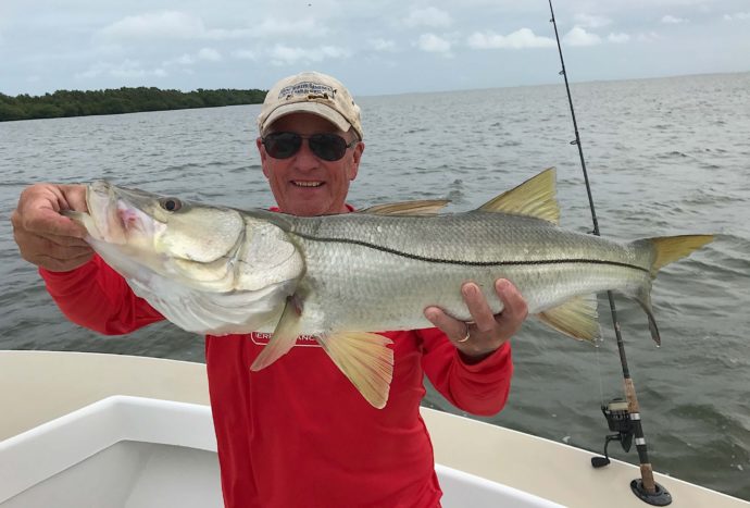 Rain Stopped! Snook, Sanibel Fishing & Captiva Fishing, Sanibel Island, Tuesday, August 29, 2017. File Photo.