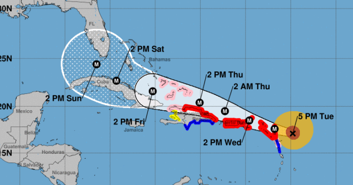 Watching Hurricane Irma Closely, Sanibel Fishing & Captiva Fishing, Sanibel Island, Tuesday, September 5, 2017.