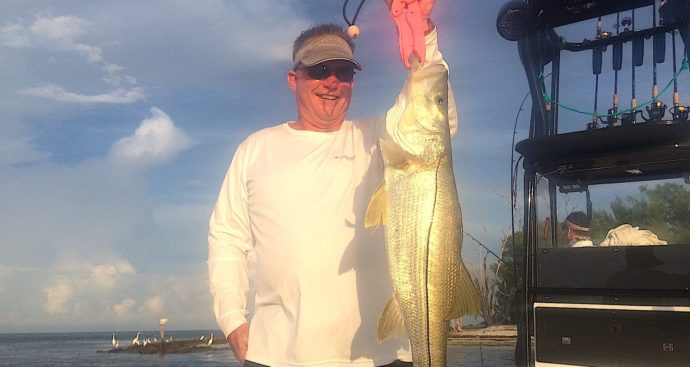 Keeping An Eye On Hurricane Irma, Big Snook, Redfish Pass, Sanibel Fishing & Captiva Fishing, Sanibel Island, Thursday, September 7, 2017.
