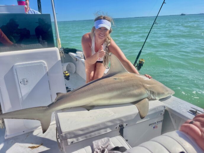 Blacktip Shark, Sanibel Island Fishing, Catch & Release, Captiva Island, April 6, 2022.