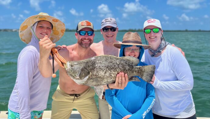 Tripletail, Sanibel Island Fishing, Catch & Release, Captiva Island, September 2, 2022.